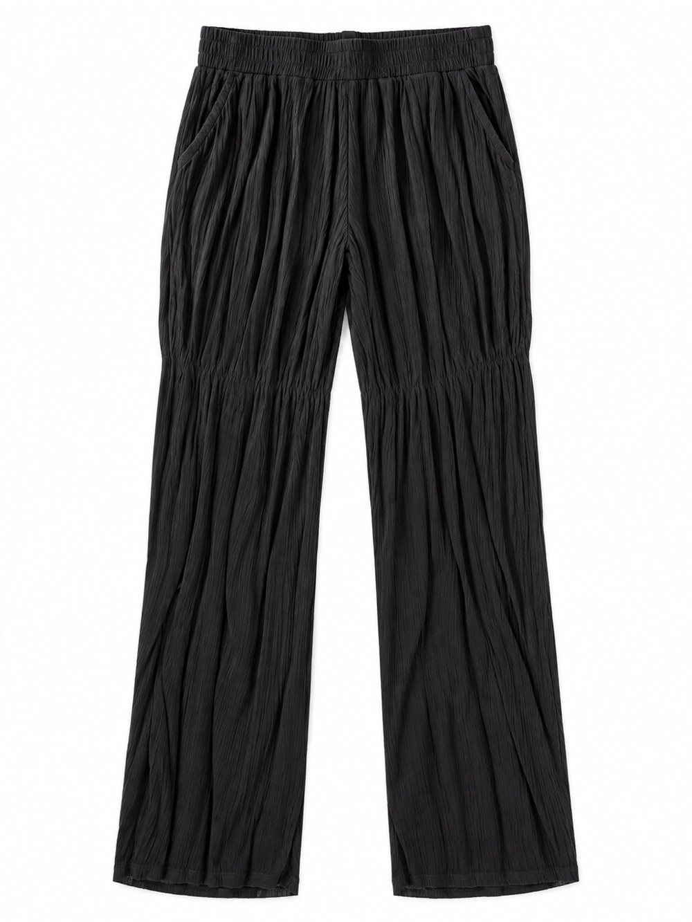 Three Dots Black Wide Leg Rayon Pants Size M With Pockets